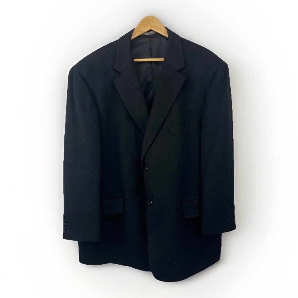 Loro Piana Blazer Mens 48R Black 2 Button 100% Camelhair Sport Coat Von Maur